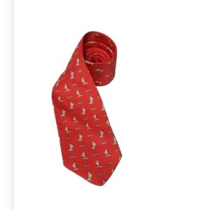 Southern Proper Sailboats and Sneakers Red Silk Repp Tie